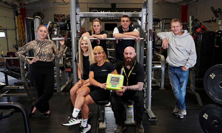 AED donation to Metheringham Gym